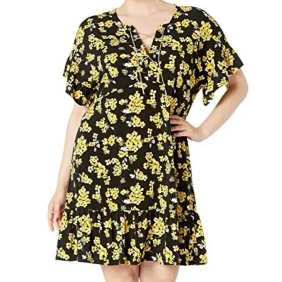 New Michael Kors floral casual dress - Picture 3 of 9
